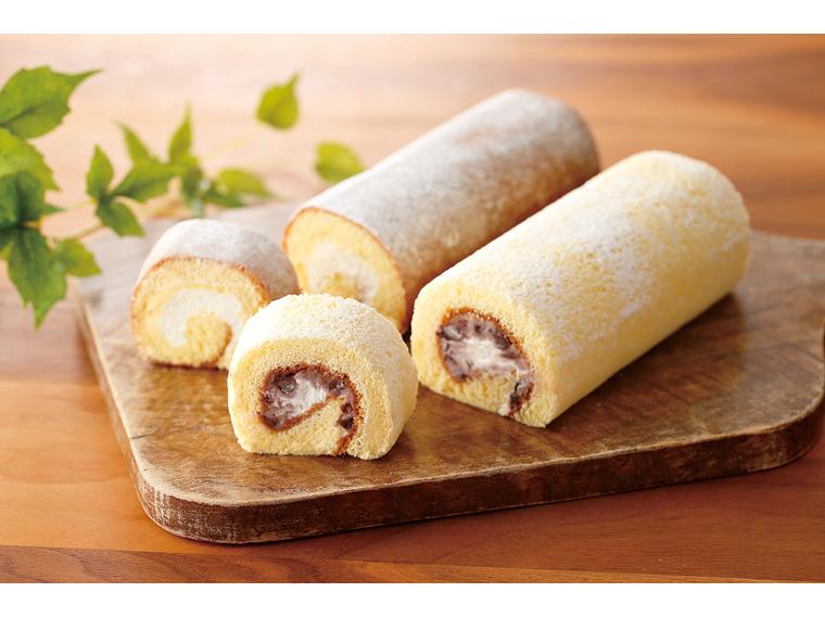 十勝粒あんと純生クリームのロールケーキセット 2本(260g)