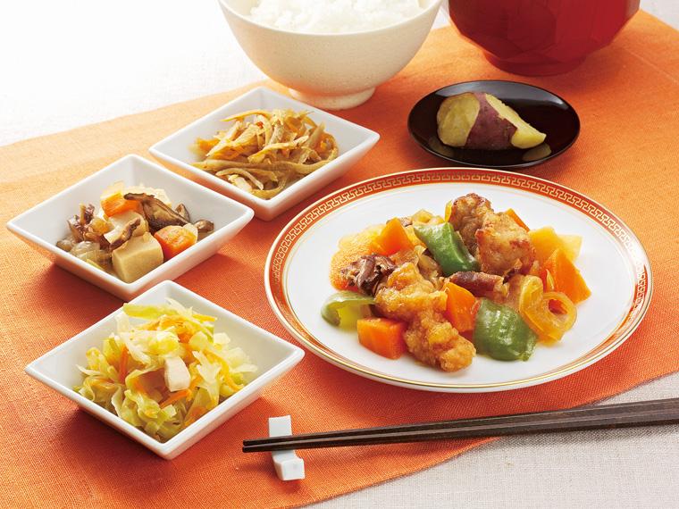 マムダイニングおかずプレート　酢豚セット 1個210g