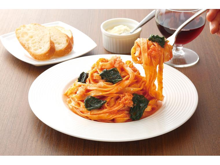 蟹とほうれん草のトマトクリーム生パスタ 2食536g