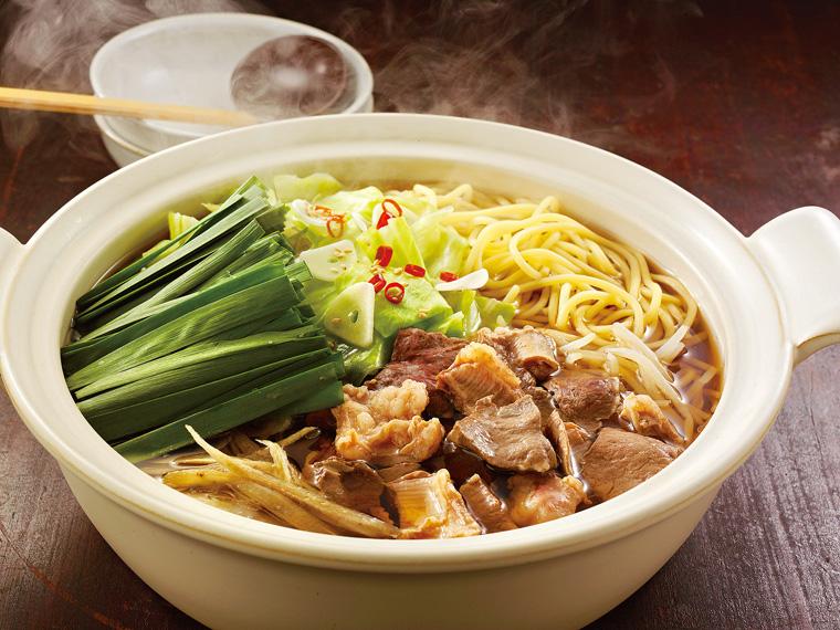 兆や　国産牛博多もつ鍋セット（しょうゆ味） 500g（牛内臓肉200g・麺200g・スープ100g）