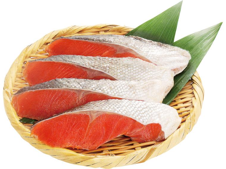 天然紅鮭切身（甘口塩味） 4切240g