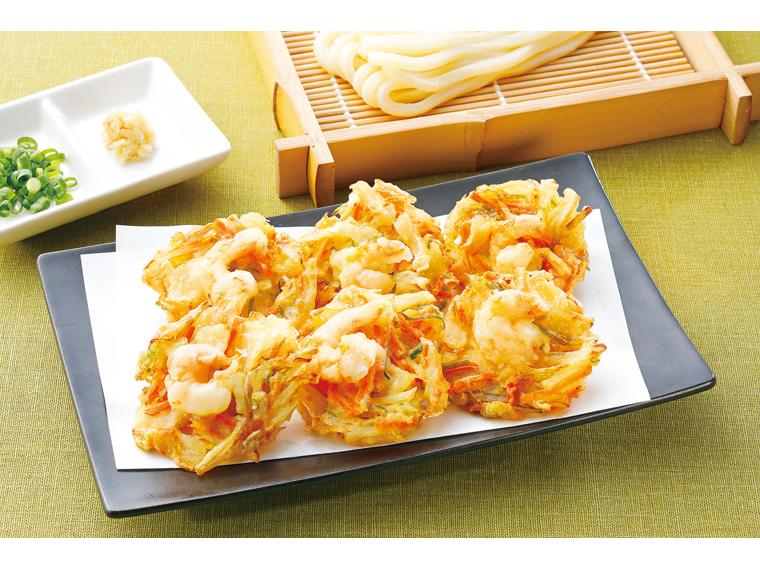 天然えびがのった5種具材のミニかき揚げ 120g（6個）