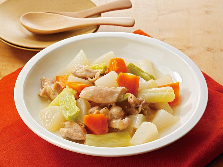 おかずキット　大根とねぎのコンソメ煮（産直鶏肉使用） 2人前