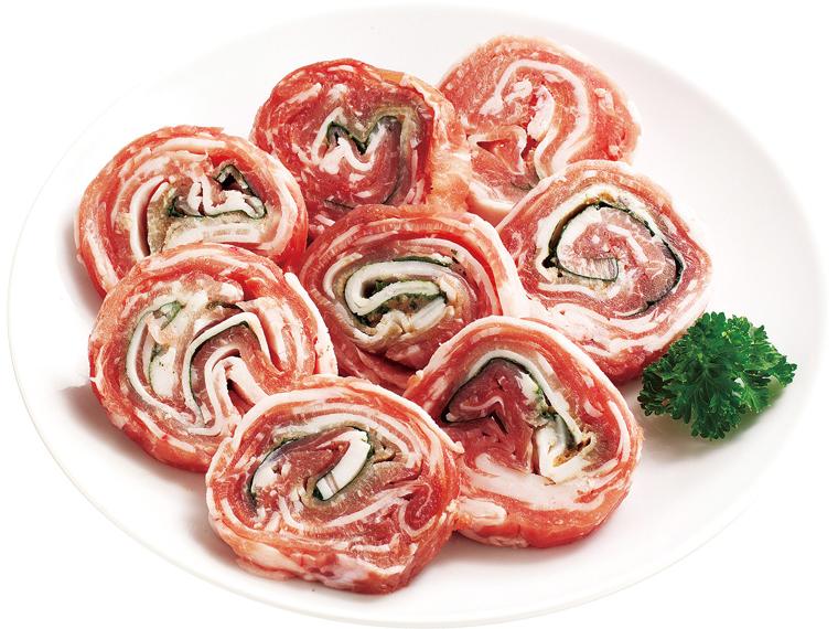 めぐみ米豚ひとくちロール（梅・大葉） 8個180g