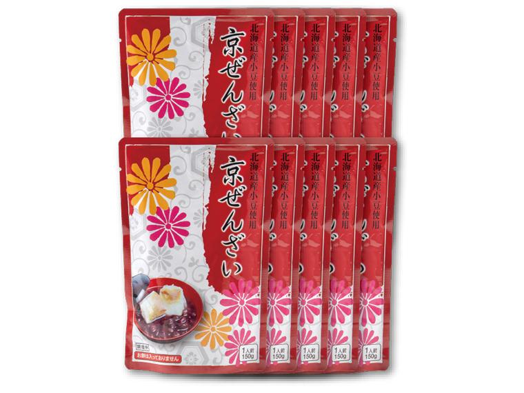 北海道産小豆使用　京ぜんざい 150g×10