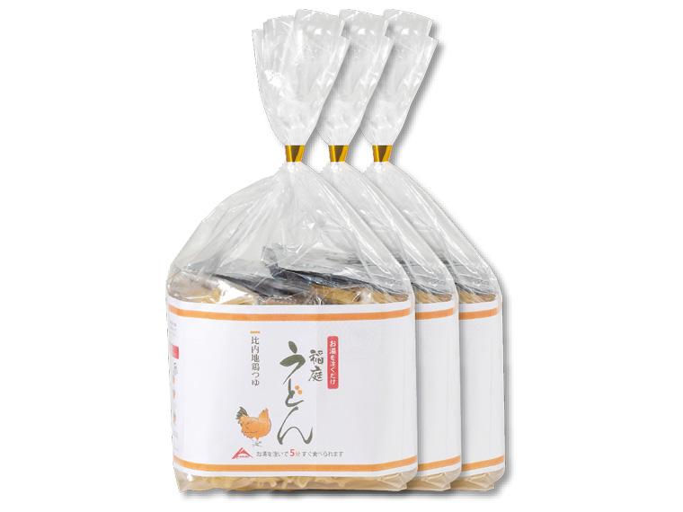 お湯を注ぐだけ稲庭うどん（比内地鶏スープ付） 12食［282g（めん40g×4）×3］