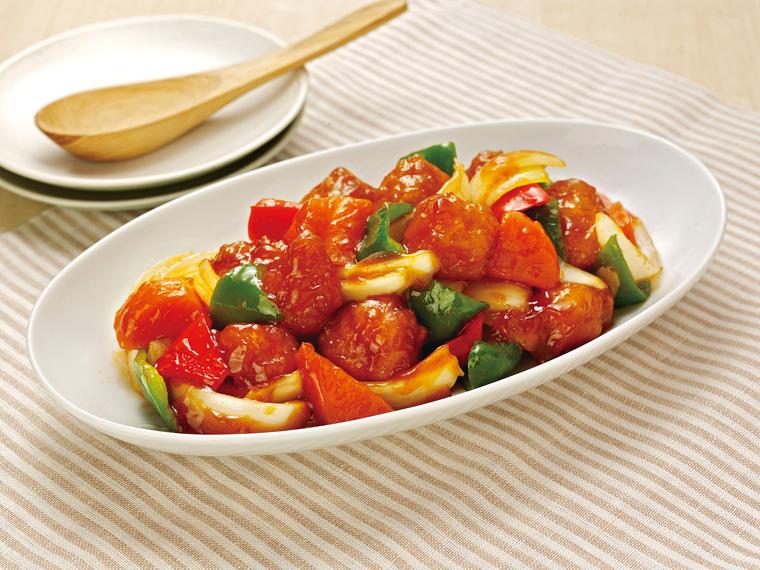 玉・ピーで仕上げるめぐみ米豚の酢豚 235g