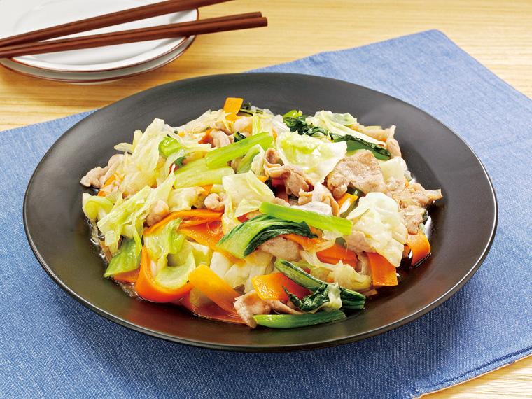 おかずキット　5種の野菜の香味醤油炒め（産直豚肉使用） 2人前