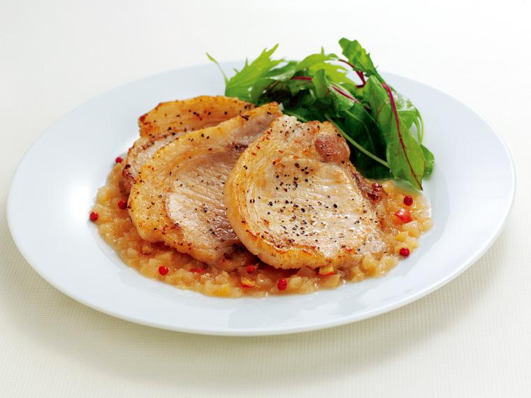 めぐみ米豚ローステキ・カツ用筋切り済（分包） 3枚300g