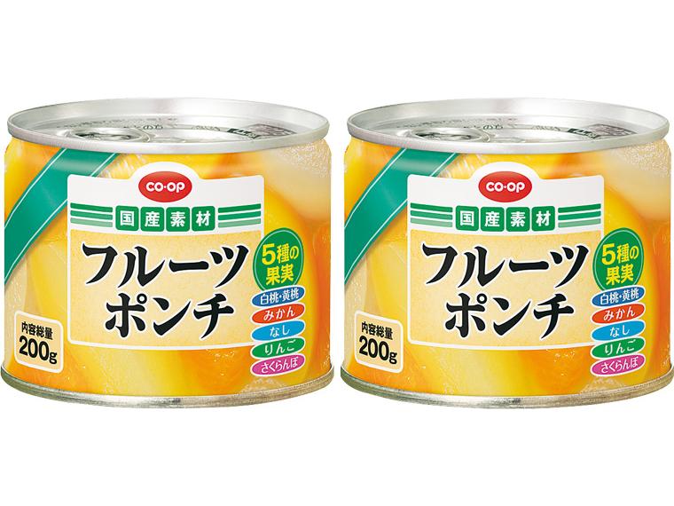 国産果実フルーツポンチ缶 200g（固形量120g）×2