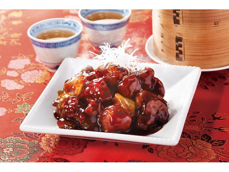 大龍　六穀豚唐揚げ使用黒酢酢豚 190g