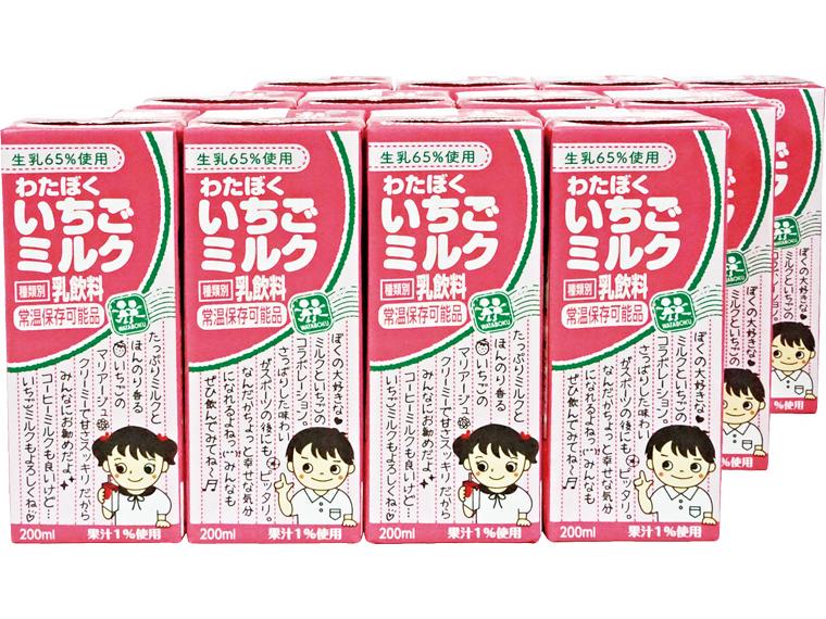 わたぼく　いちごミルク 200ml×12