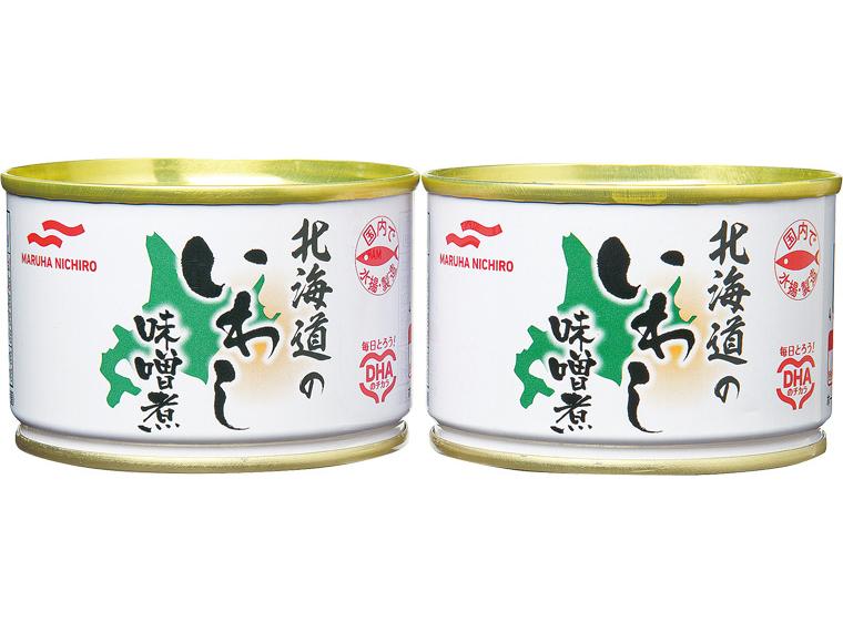 北海道のいわし味噌煮缶 150g（固形量100g）×2