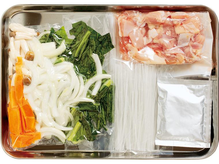 おかずキット　鶏肉と春雨の野菜スープ（産直鶏肉使用） 2人前