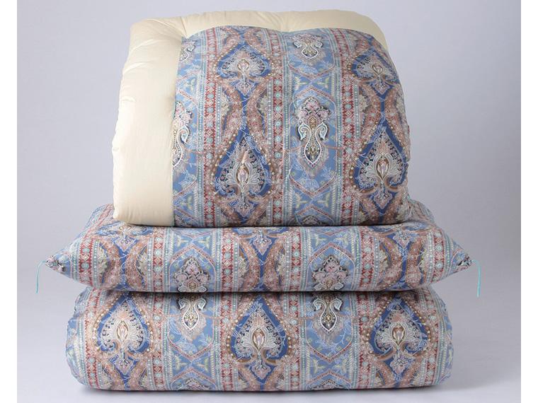 打ち直し　ファイン柄ＳＬ敷布団　青系 