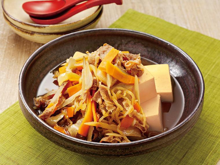 おかずキット　【冷凍】国産牛肉とささがきごぼうの肉豆腐セット 320g