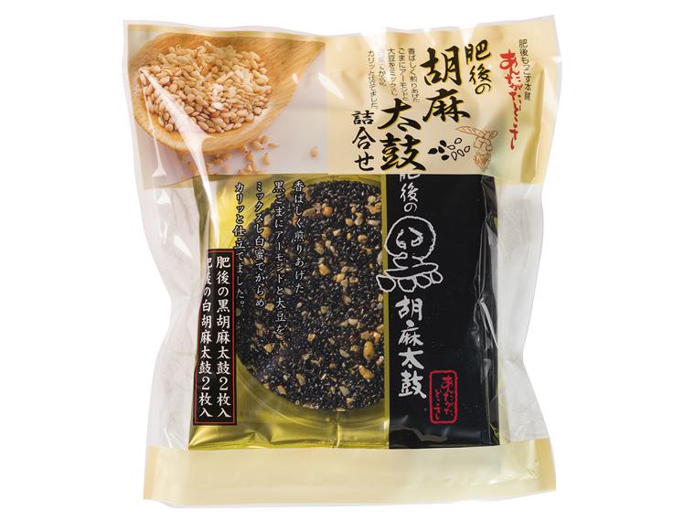 胡麻太鼓詰合せ　４枚（黒２枚、白２枚）