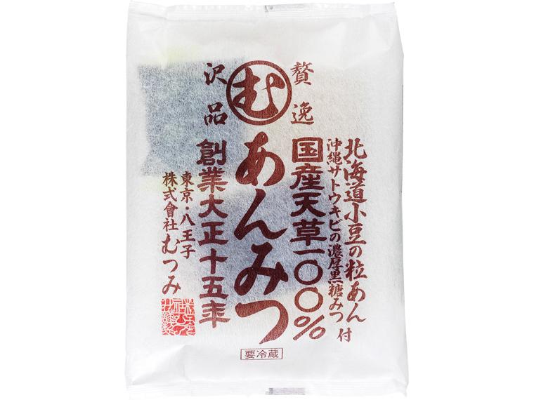 贅沢逸品あんみつ 寒天130g・あん40g・黒みつ25g