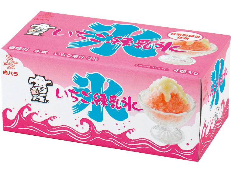 白バラ　いちご練乳氷 150ml×4