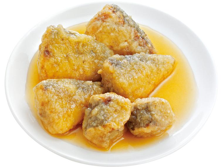 骨まで丸ごとあじのレモンソース仕立て　