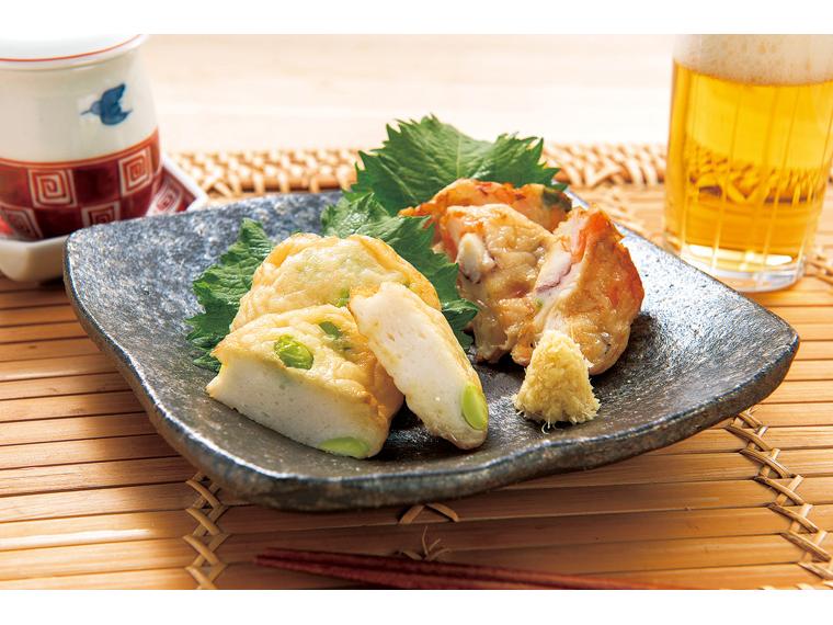 【夏】枝豆天ぶつ切りたこ天（野菜入り） 2種7品