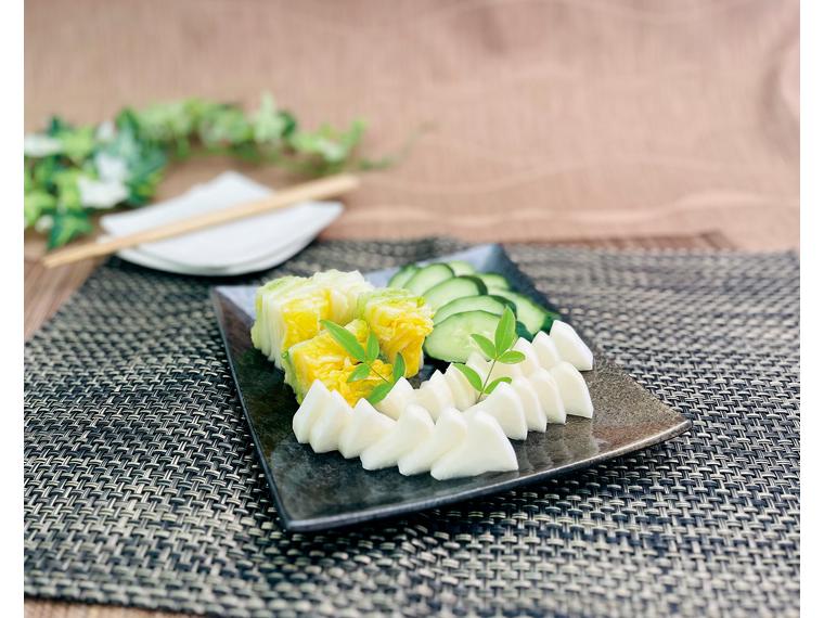 洗わずそのままぬか風味浅漬 白菜1切・大根1ケ・胡瓜1ケ