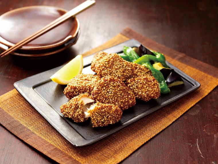 フライパンでできる！　かじきのごまたっぷり揚げ 180g