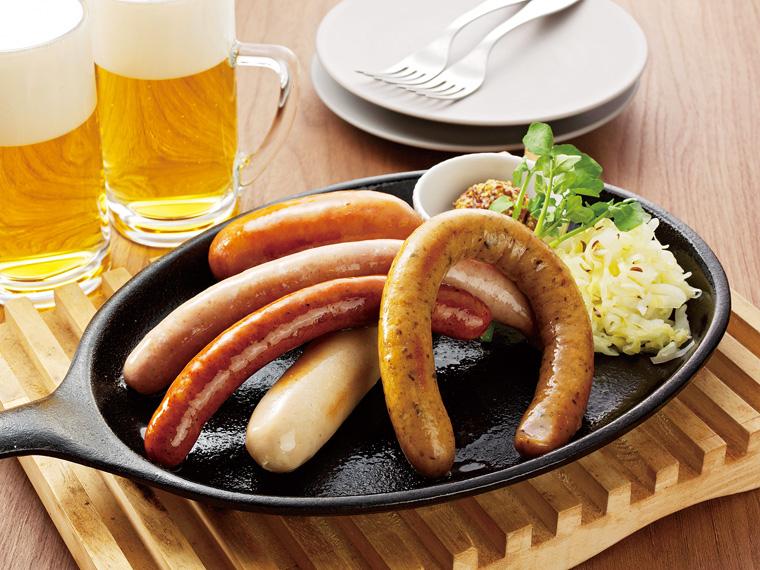 銀座ライオン　ビヤホールソーセージ盛合せ5種 225g5本