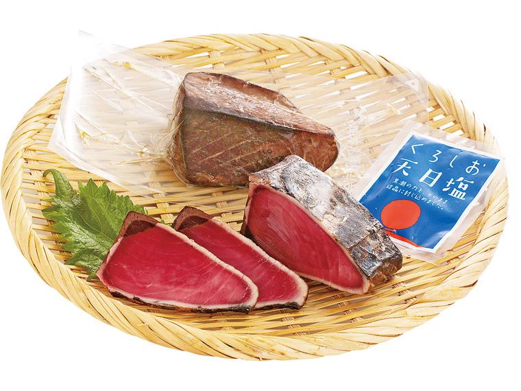 塩で食べる　わら焼きかつおたたき（南方かつお）【MEL】 2個180g・塩5g