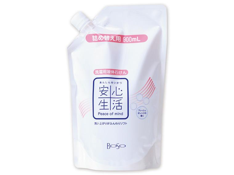 安心生活 洗濯用液体せっけん  詰替 900ml 