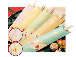 国産ひのき祝箸 花の舞 （5膳組） 