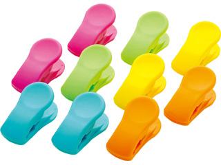 袋どめフィットクリップカラフル  10個組 