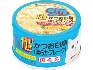 チャオ 年齢別 85g×24缶   11歳からのかつお白身（柔らかフレーク）