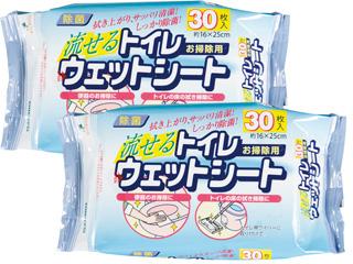 トイレ用ウェットシート  30枚入×2個