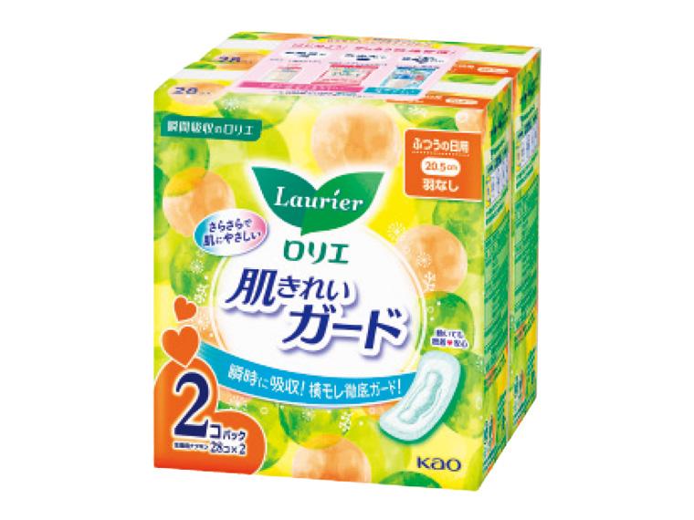 ロリエ 肌きれいガード ふつうの日用 羽なし 28コ入×2