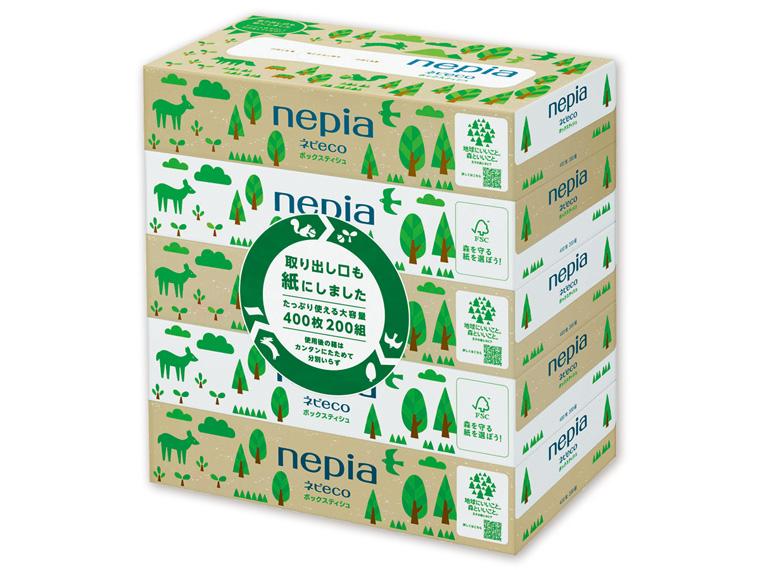 ネピeco ティシュ  5コパック200W5P 