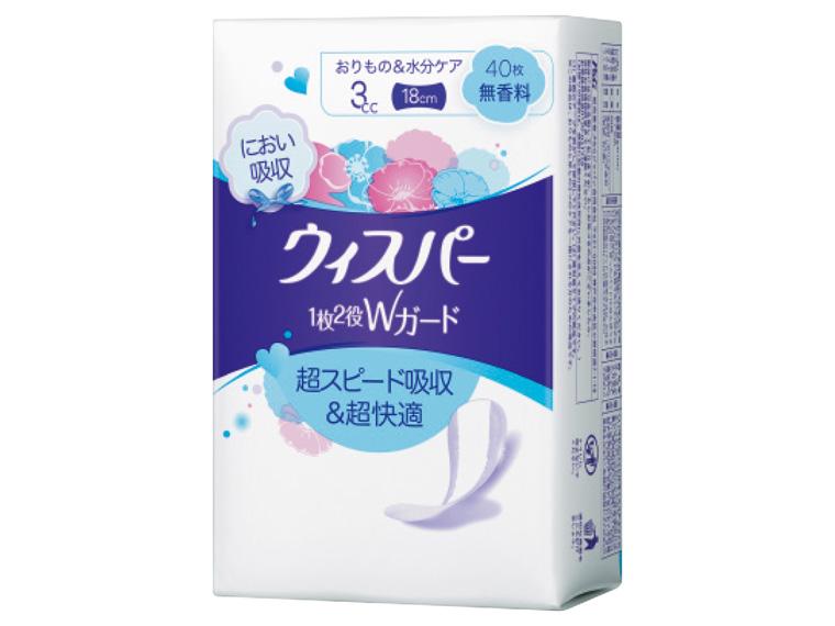 ウィスパーWガード  3cc 無香料 40枚
