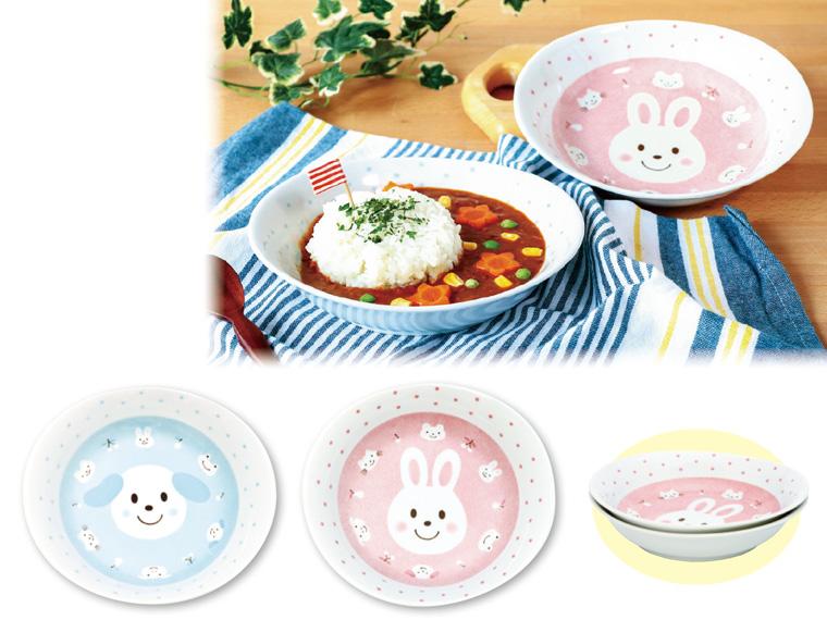 アニマル楕円カレー皿  2柄組 