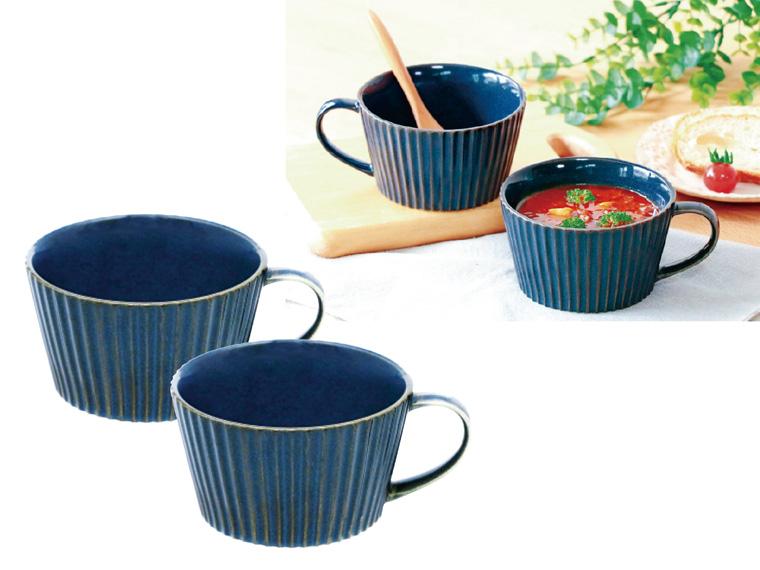 デニムブルー スープカップ ２個組