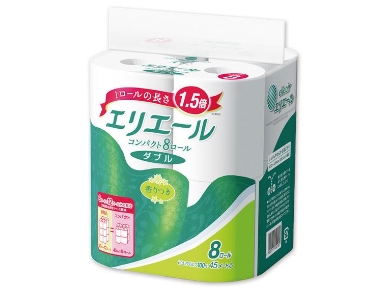 エリエールトイレットティシューコンパクト 8R  ダブル 