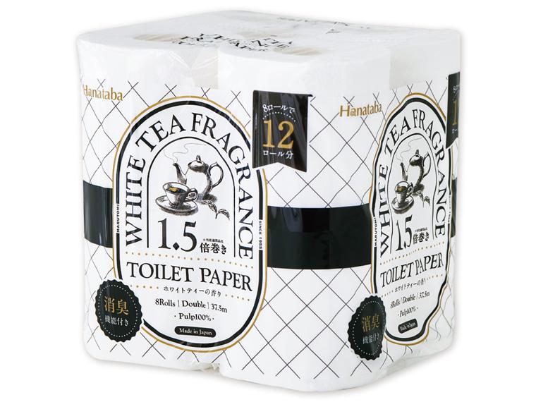 Hanataba ホワイトティーフレグランス 1.5倍巻き  2枚重ね37.5m×8R 