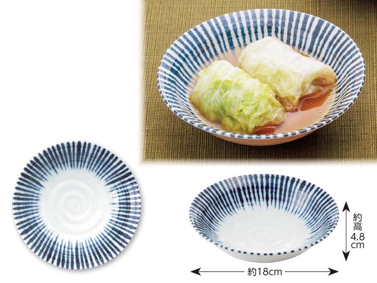 美濃焼　　十草煮物＆おでん鉢　１個　　