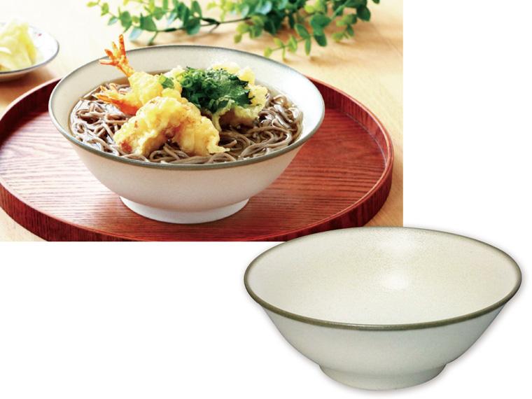 美濃焼 粉引釉麺鉢  1個 