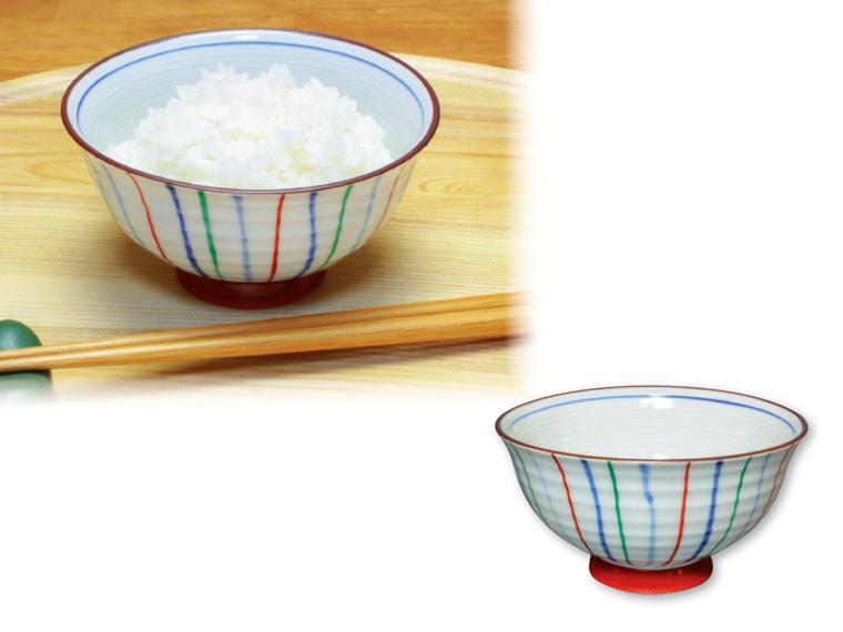 有田焼 彩り十草飯碗 　 1個 