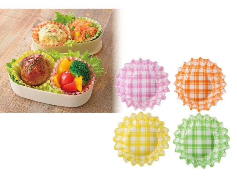 カラフルカップ厚手8号 72枚2個セット チェック柄 