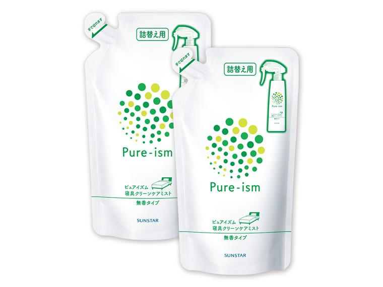 ピュアイズム寝具クリーンケアミスト 無香タイプ  詰替え用 220ml×2